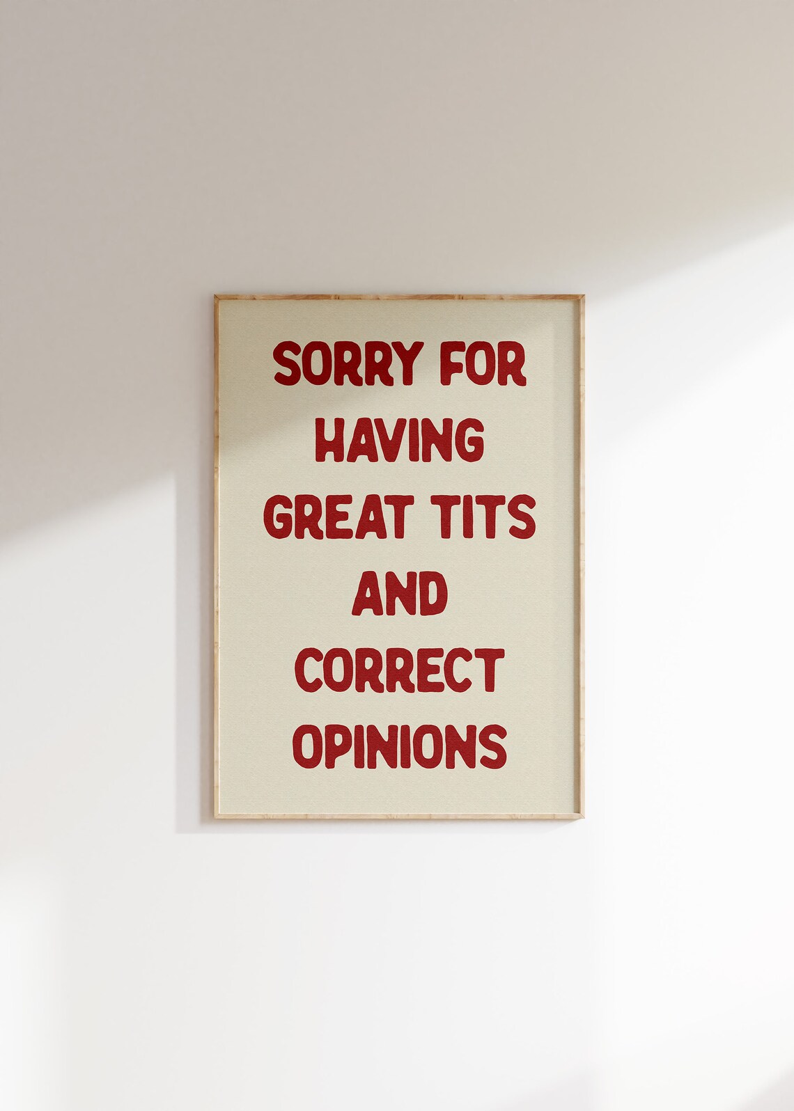 Sorry For Having Great Tits And Correct Opinions, Quote Print - Image 4