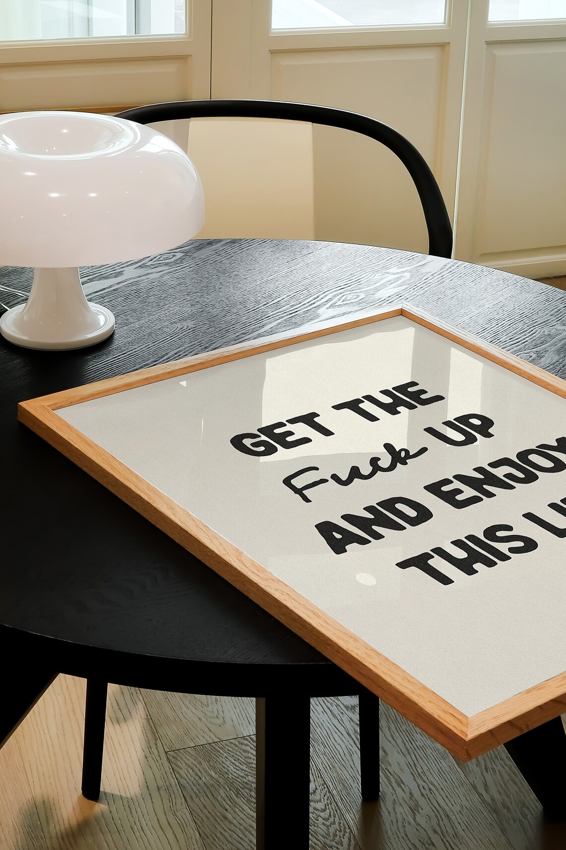 Get The Fuck Up and Enjoy This Life, Funny Bathroom Poster - Image 2