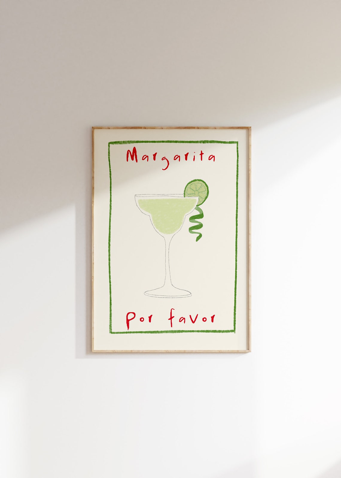 Margarita Por Favor Bar Cart Art Print Kitchen Wall Decor Trendy Modern Bar Art Liquor Art Kitchen Margarita Drink Print - Image 4