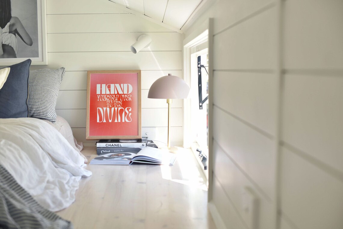 Hand Yourself Over To The Divine Coral Aura Affirmation Poster - Image 4