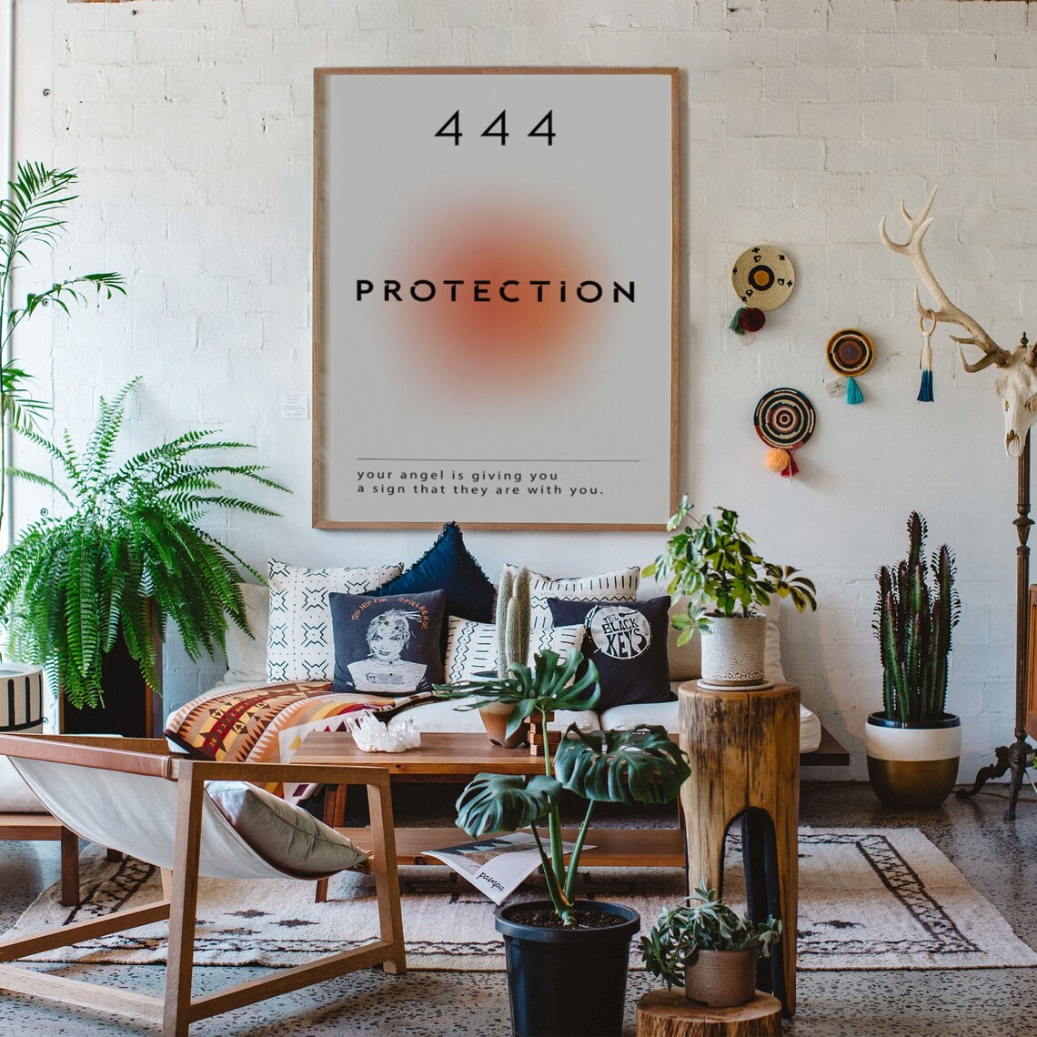 Angel Number 444 Protection Minimalist Aura Spiritual Art Poster - Image 8
