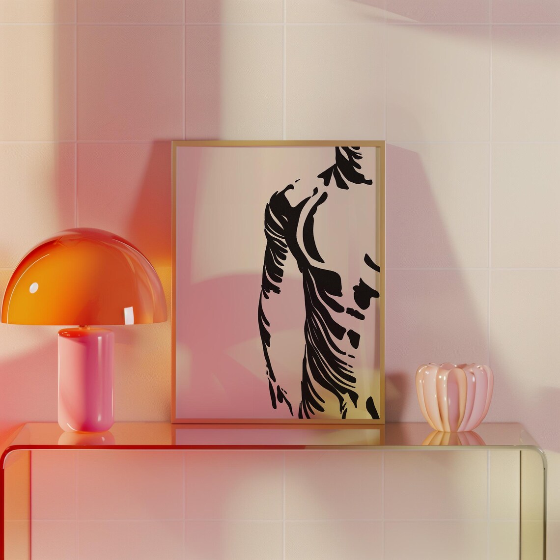 Man Figure Male Silhouette Art Print, Modern Abstract - Image 2