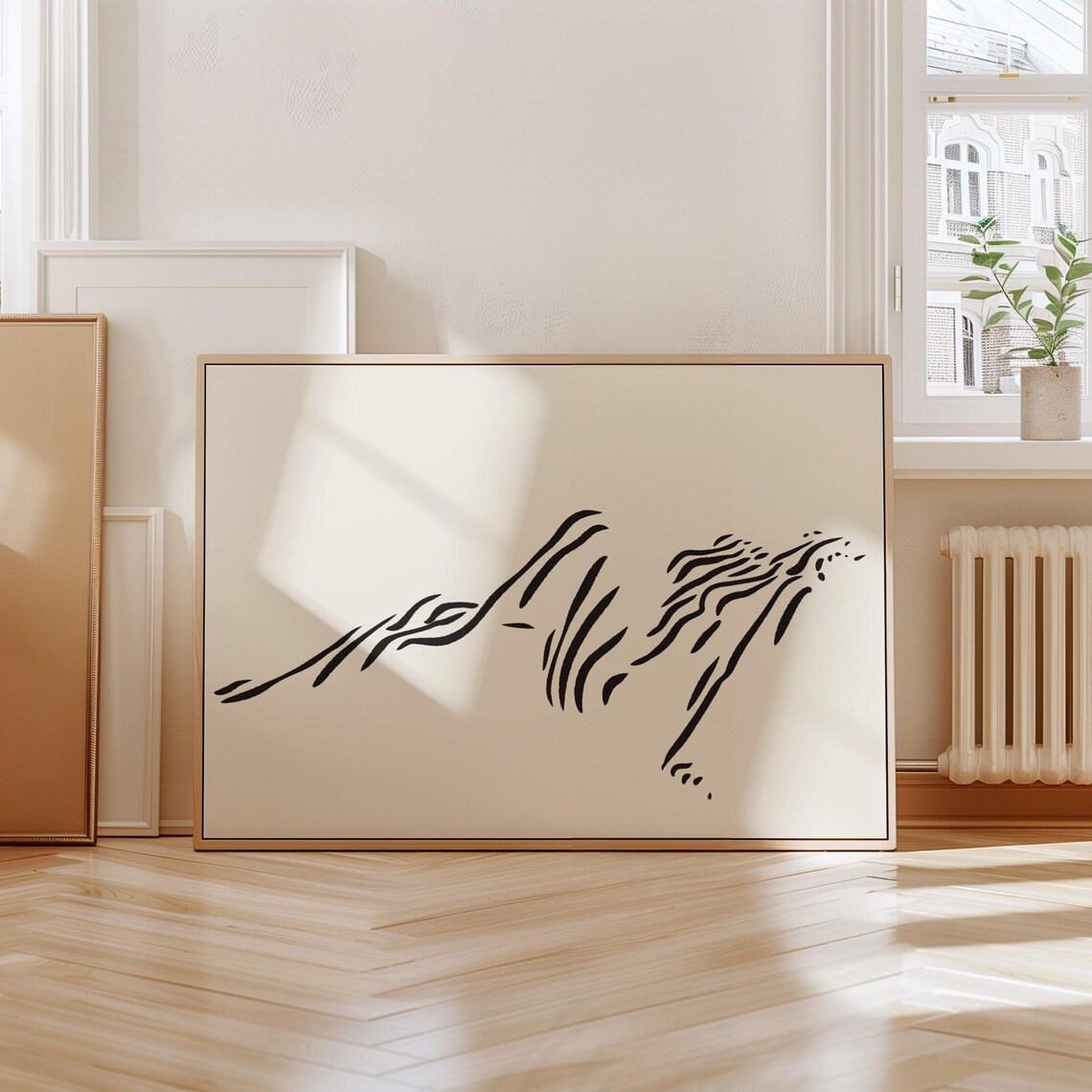 Woman Figure Silhouette Modern Abstract Art Print - Image 3