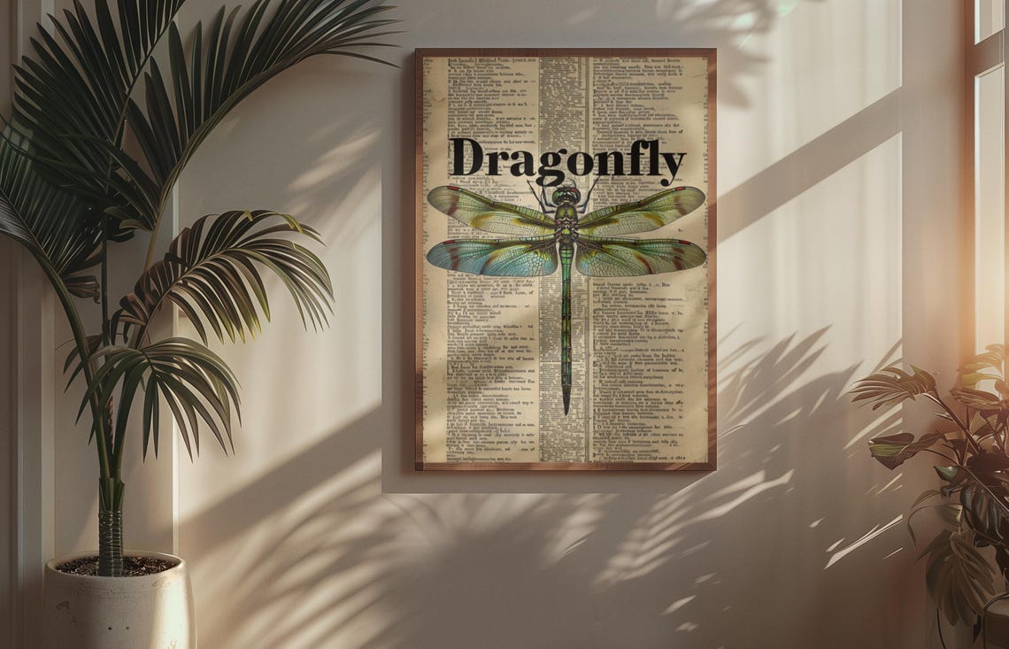 Retro Dragonfly Poster, Elegant Home Decor - Image 7