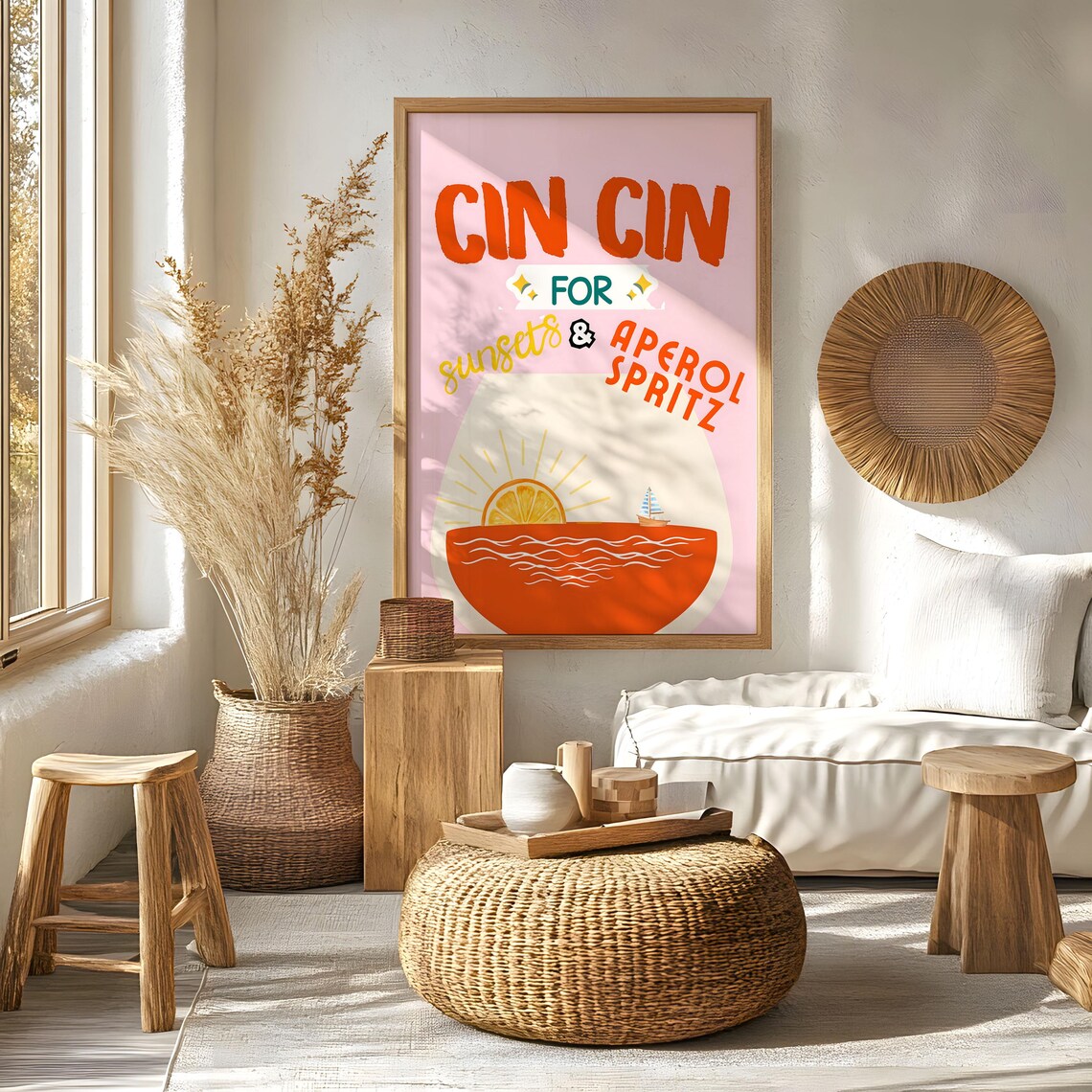 Aperol Spritz, Italian Cocktail Art Print - Image 6