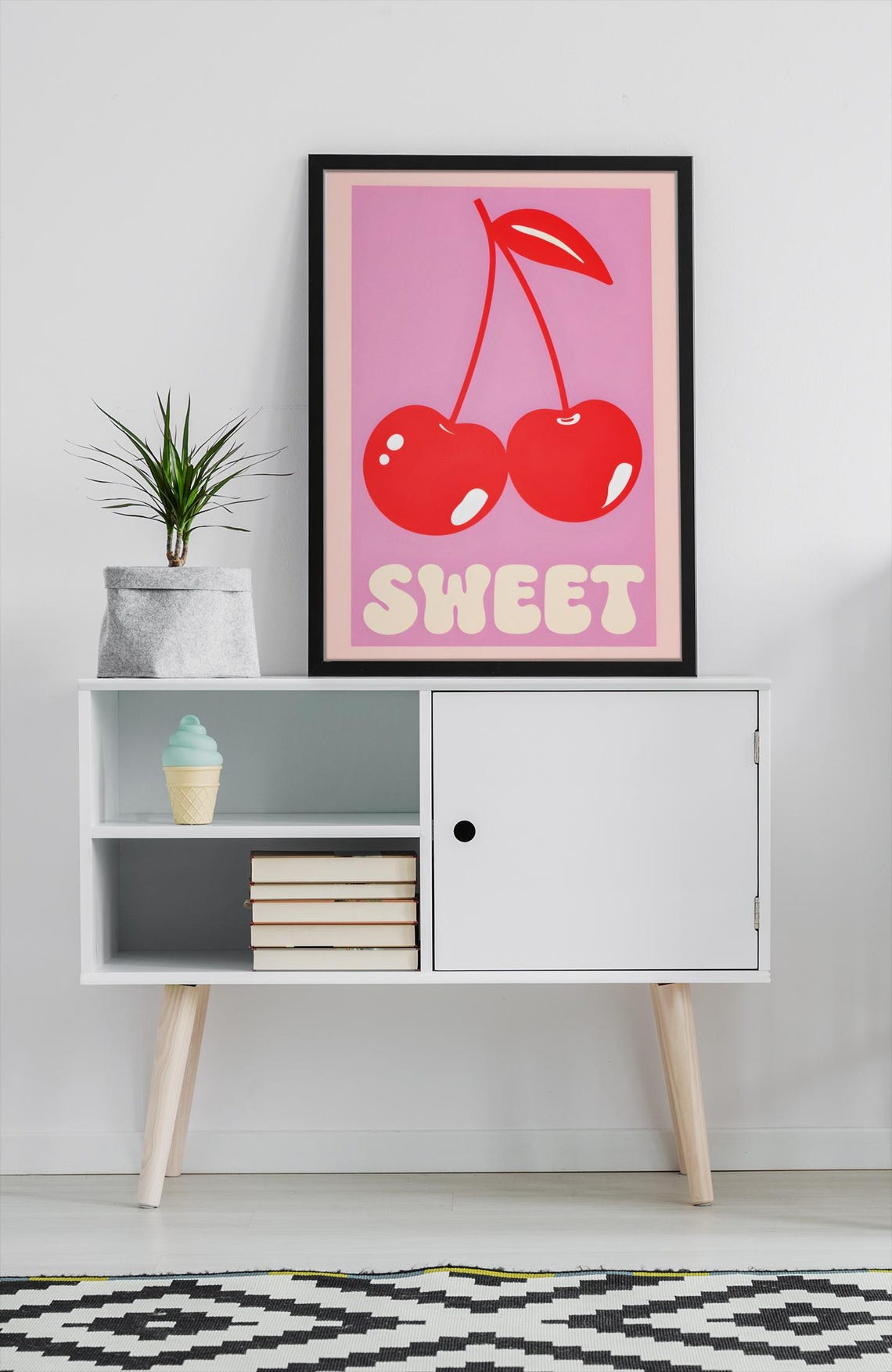 Sweet Cherries Retro Poster - Image 3