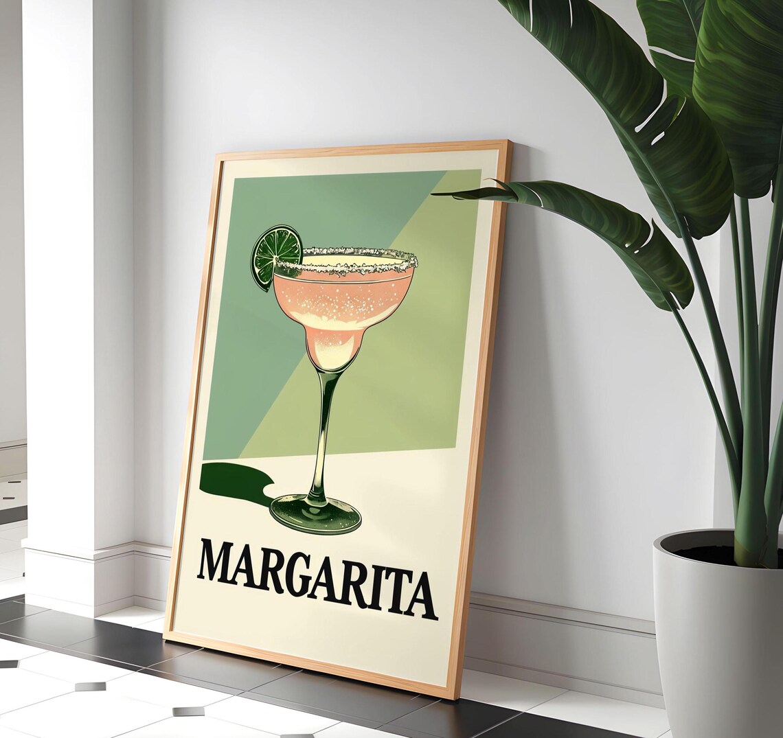 Retro Margarita Cocktail Poster, Bar Lovers Gift - Image 7