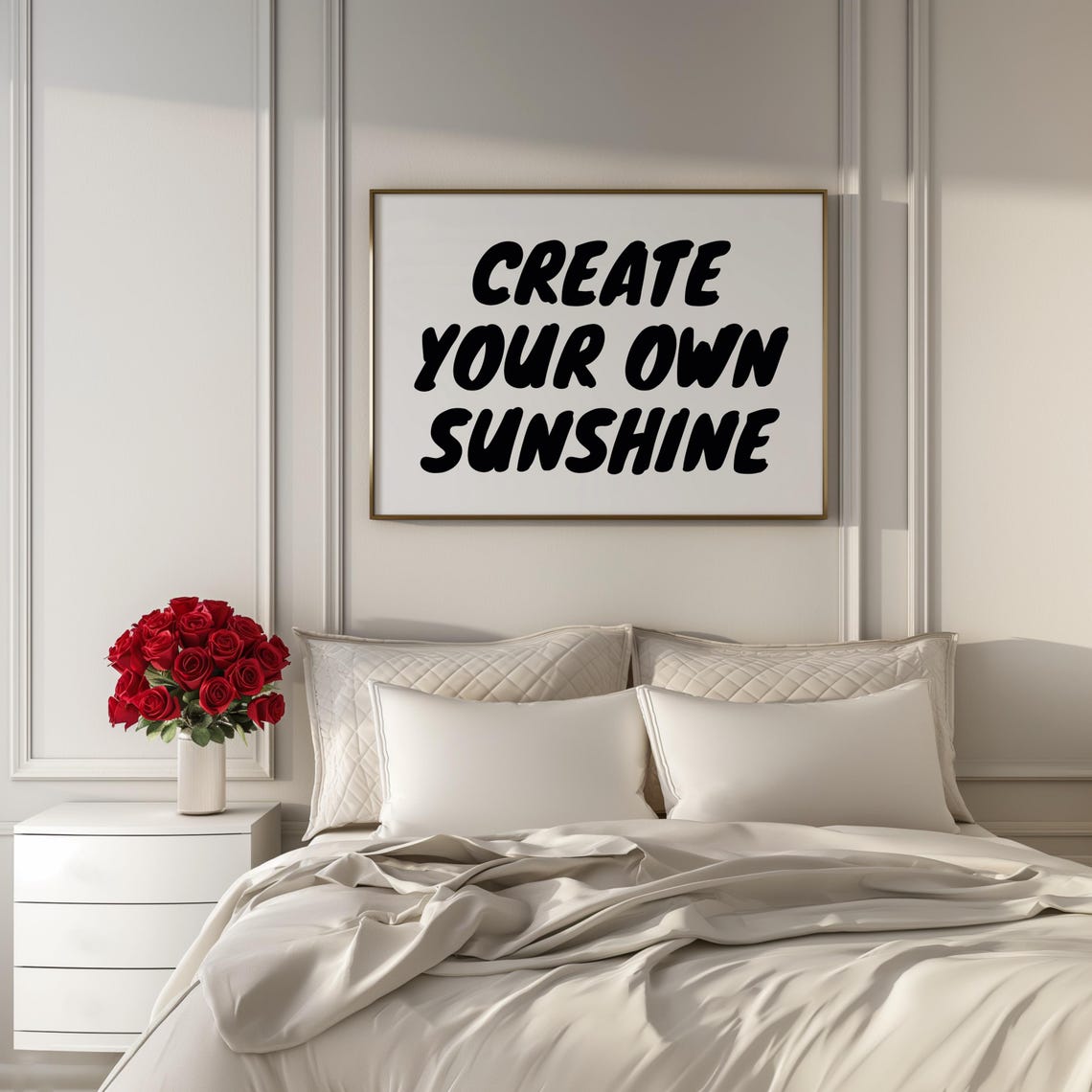 Create Your Own Sunshine Black Bold Retro Lettering Quote Poster - Image 3