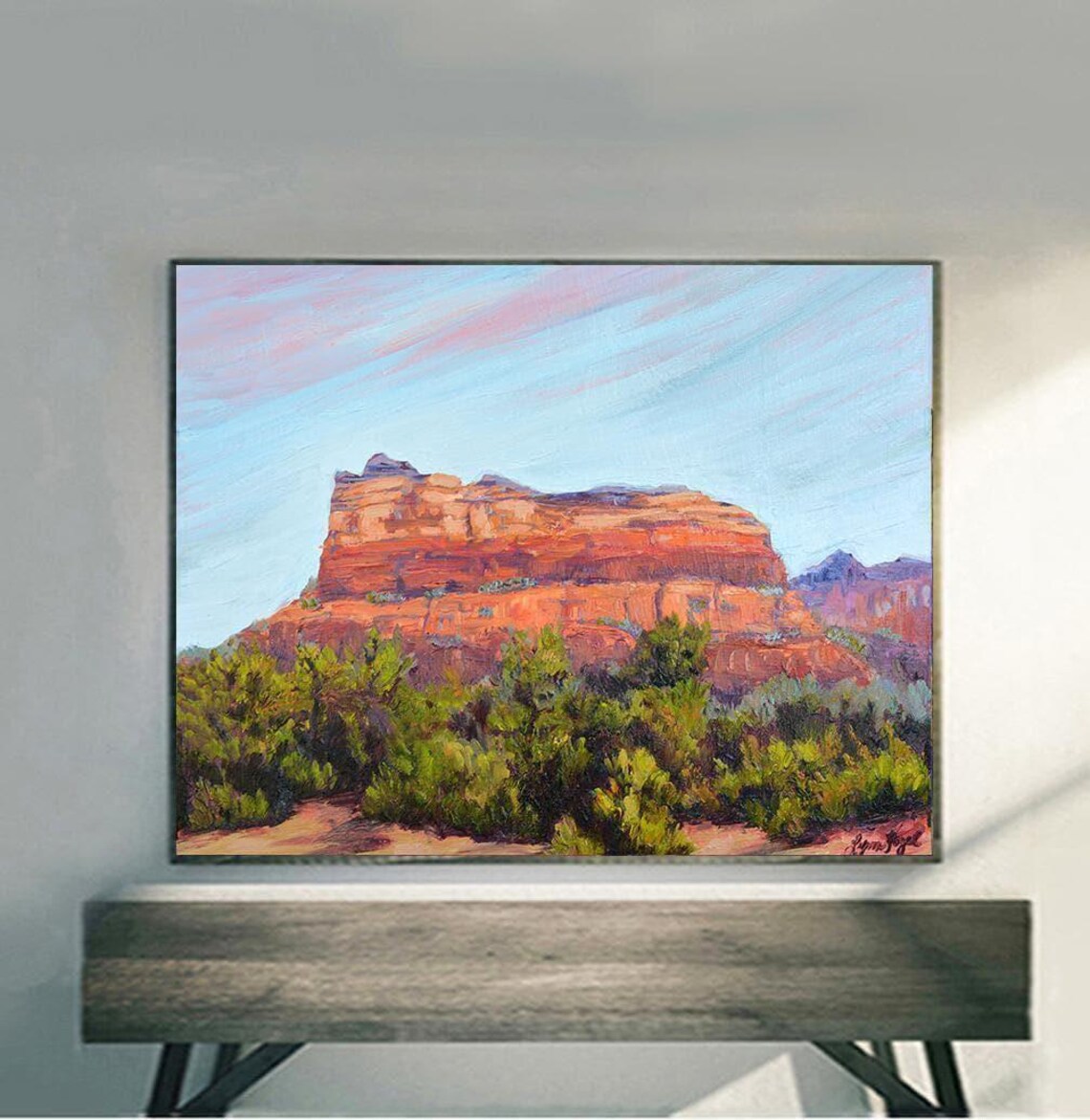 Sedona Courthouse Butte Rock, Desert Landscape Art Print