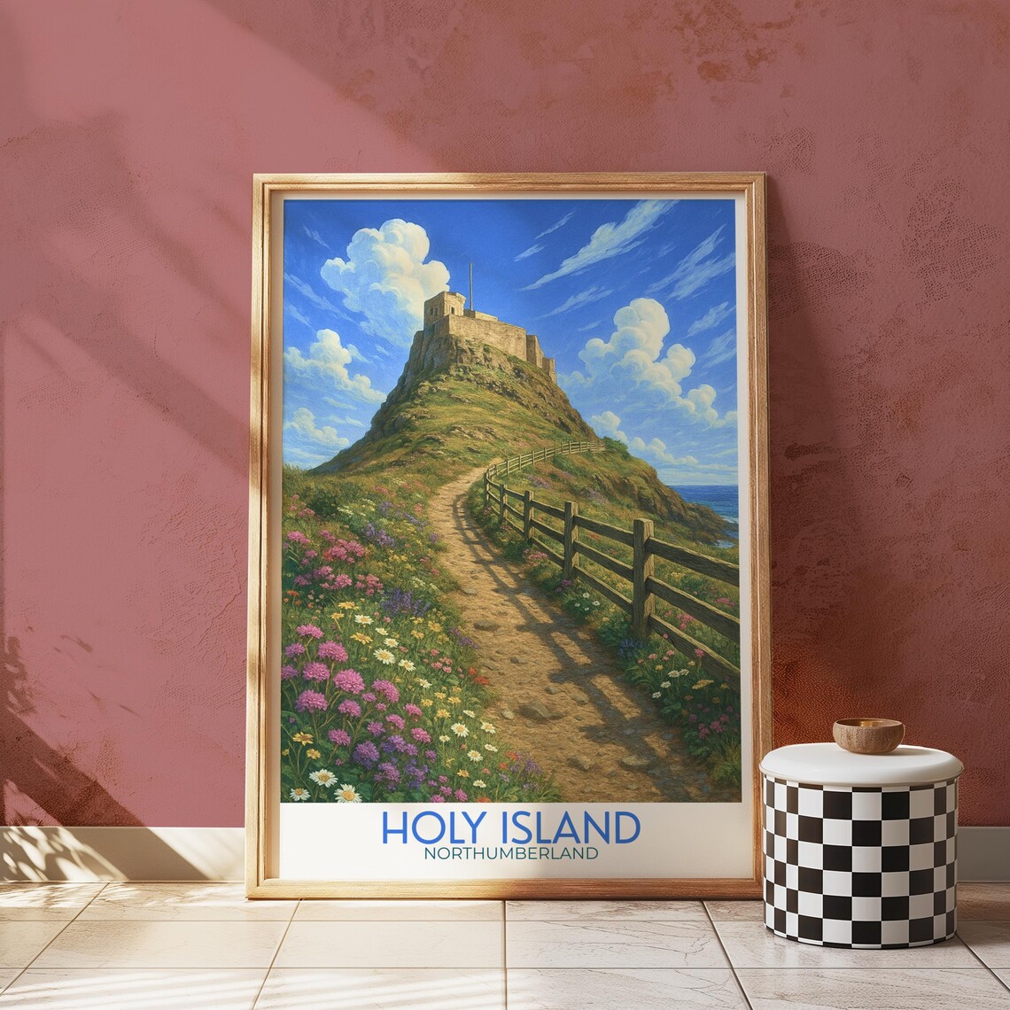 Holy Island Art Print, Lindisfarne Castle Landscape