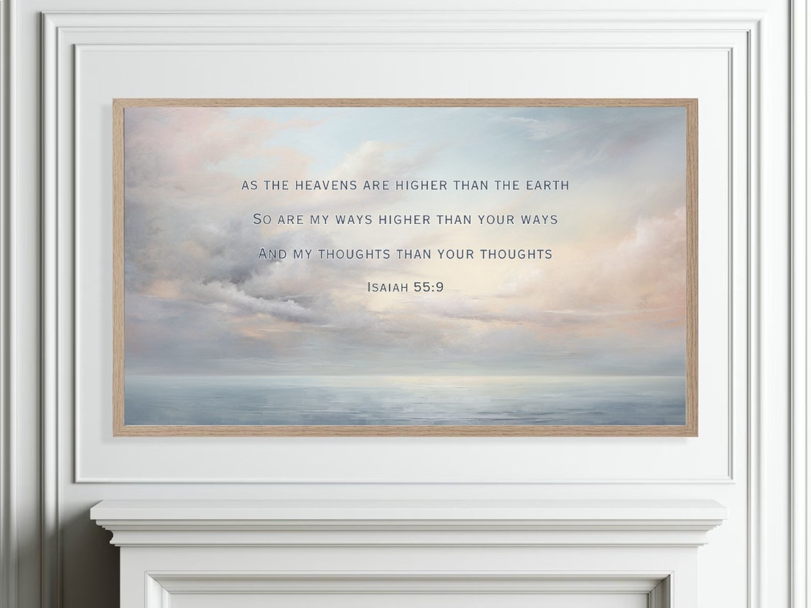 Frame Tv Bible Verse Isaiah 55 Scripture My Ways Higher Than Your Ways Bible Quote My Thoughts Than Your Thoughts Christian Frame Tv - Image 4