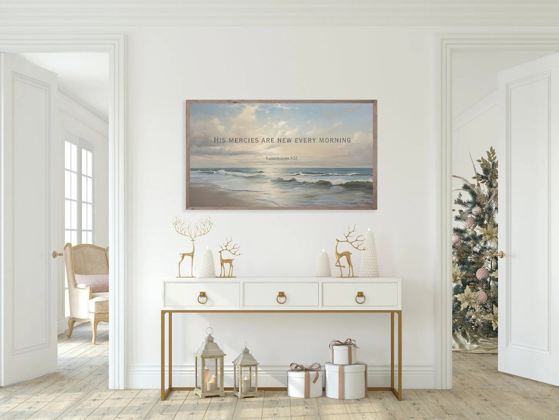 Lamentations 3 22 His Mercies Are New Every Morning Ocean Poster - Image 5