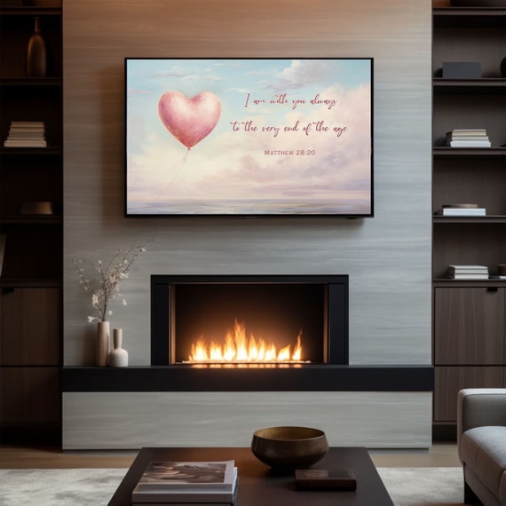 Frame Tv Christian Bible Verse Matthew 28 Scripture I Am With You Always To The Very End Of The Age Bible Quote Jesus Love Frame Tv