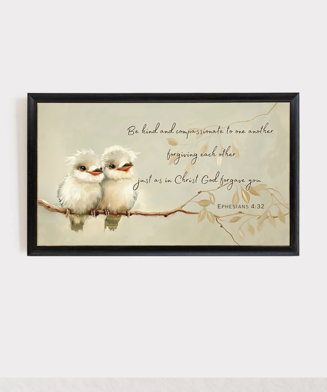 Be Kind Ephesians 4 32 Bible Verse With Cute Baby Birds Poster - Image 4