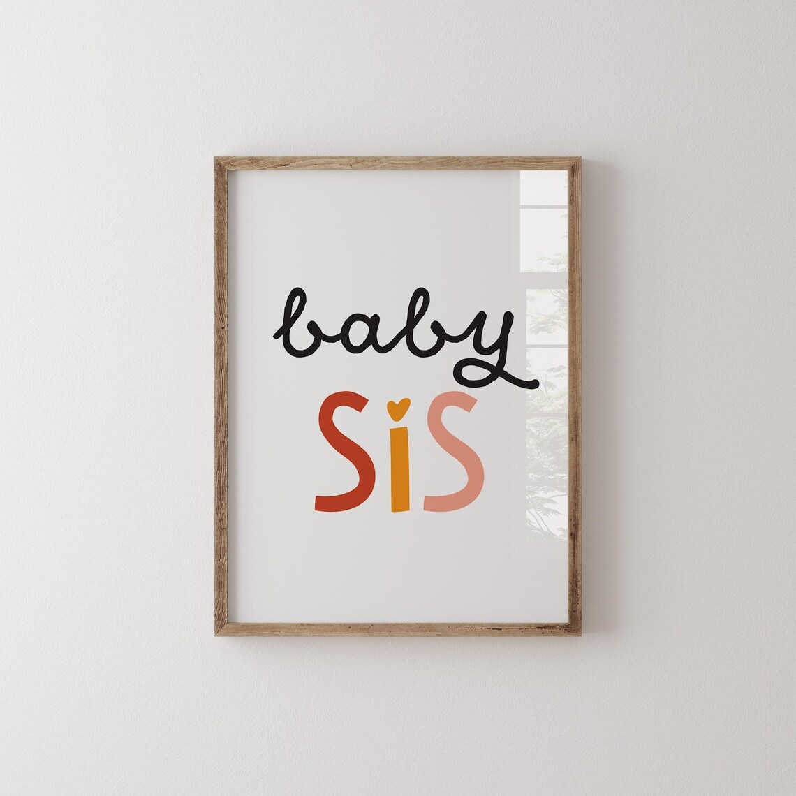 Baby Sis Nursery Wall Decor Sister Big Sis Announcement Playful Poster - Image 2