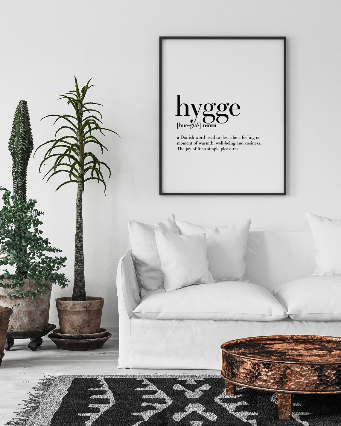 Hygge Definition Minimalist Scandinavian Art Print - Image 2