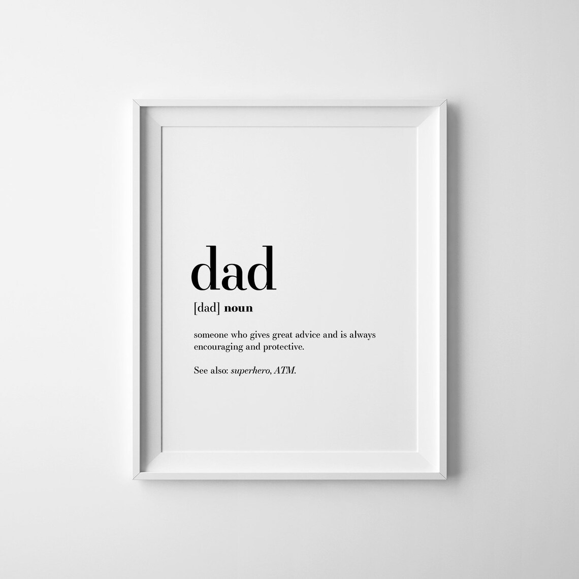 Dad Definition Funny Father’s Day Art Print - Image 3