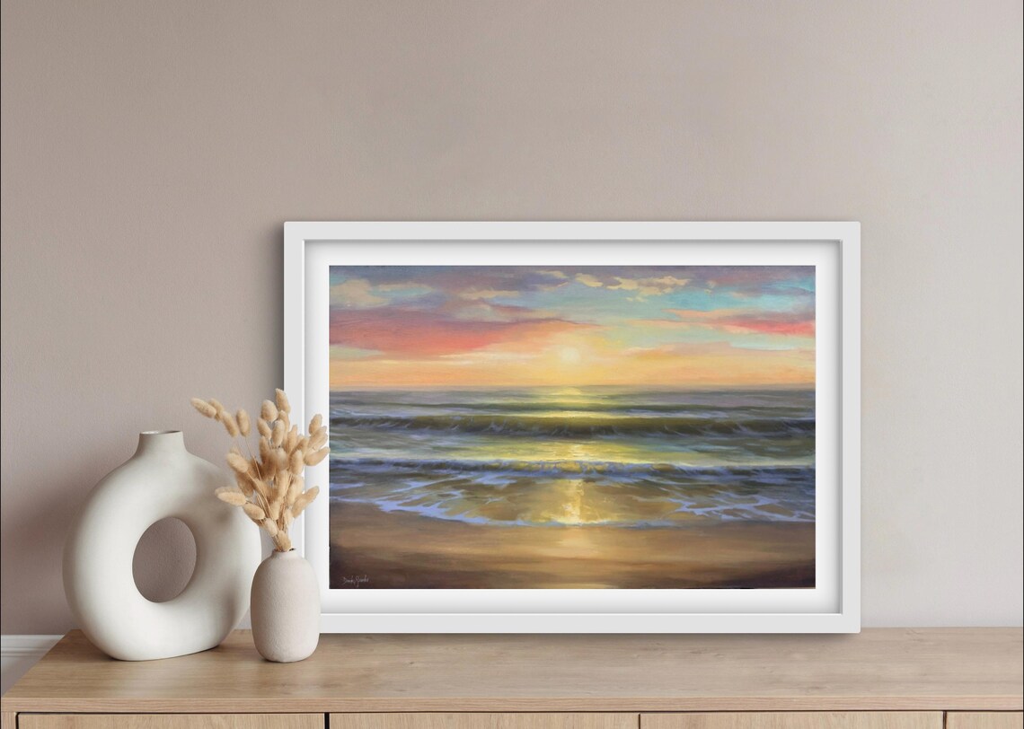 Dune Seascape Poster, Coastal Ocean Views