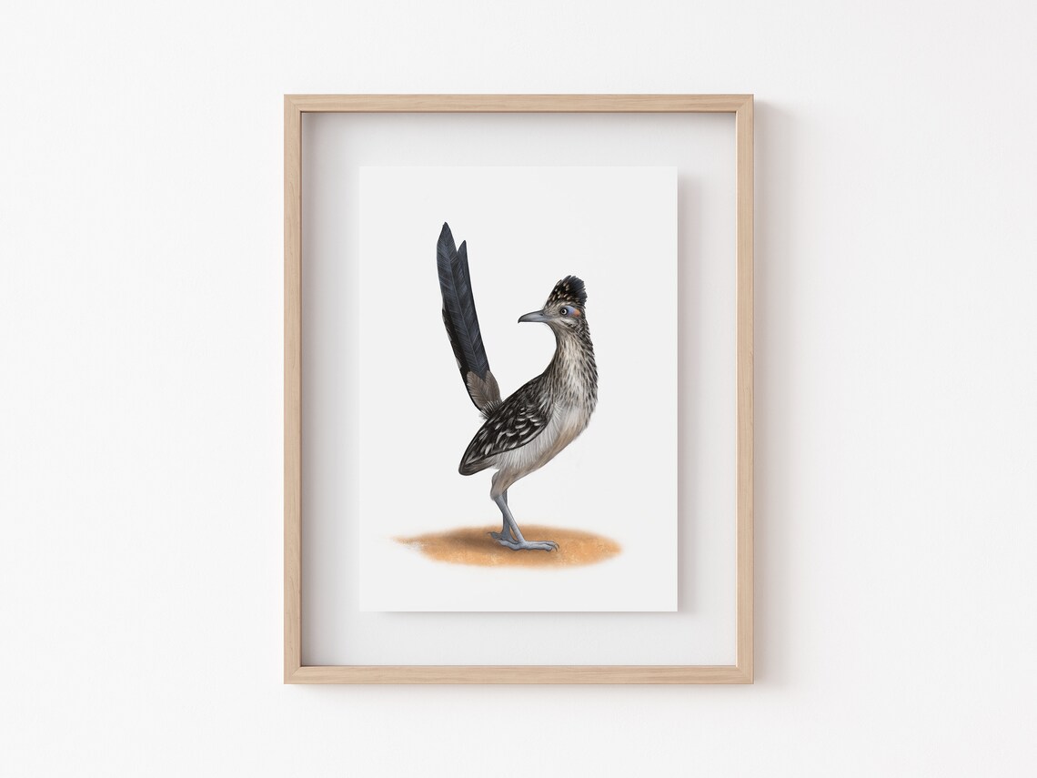 Roadrunner Art Print Western Art Vintage Western Decor Southwestern Wall Art Desert Wall Art Print Sonoran Desert Painting Bird Art - Image 2