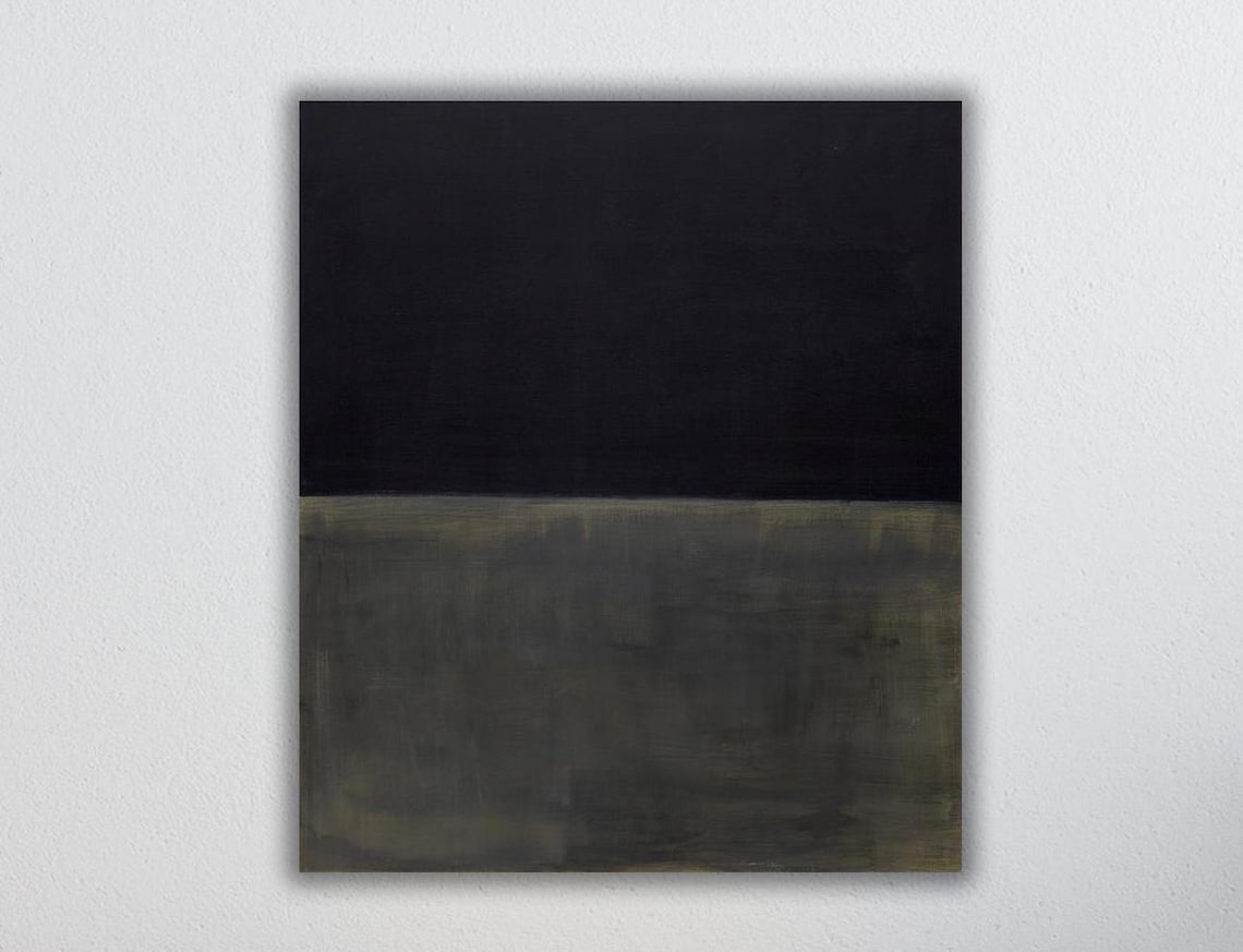 Rothko Style Black And Grey Abstract Art Print