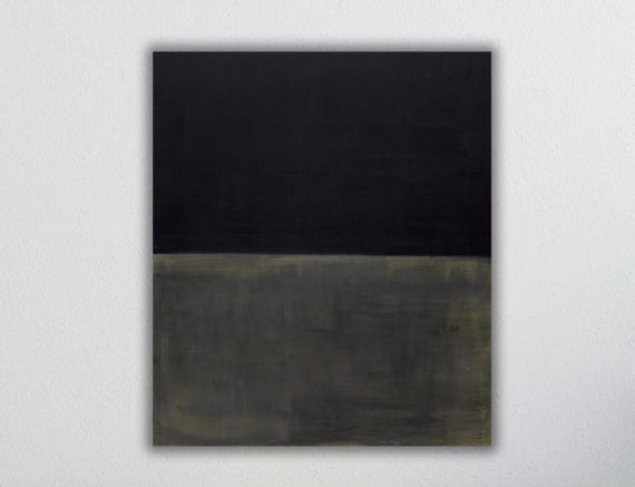 Rothko Style Black And Grey Abstract Art Print