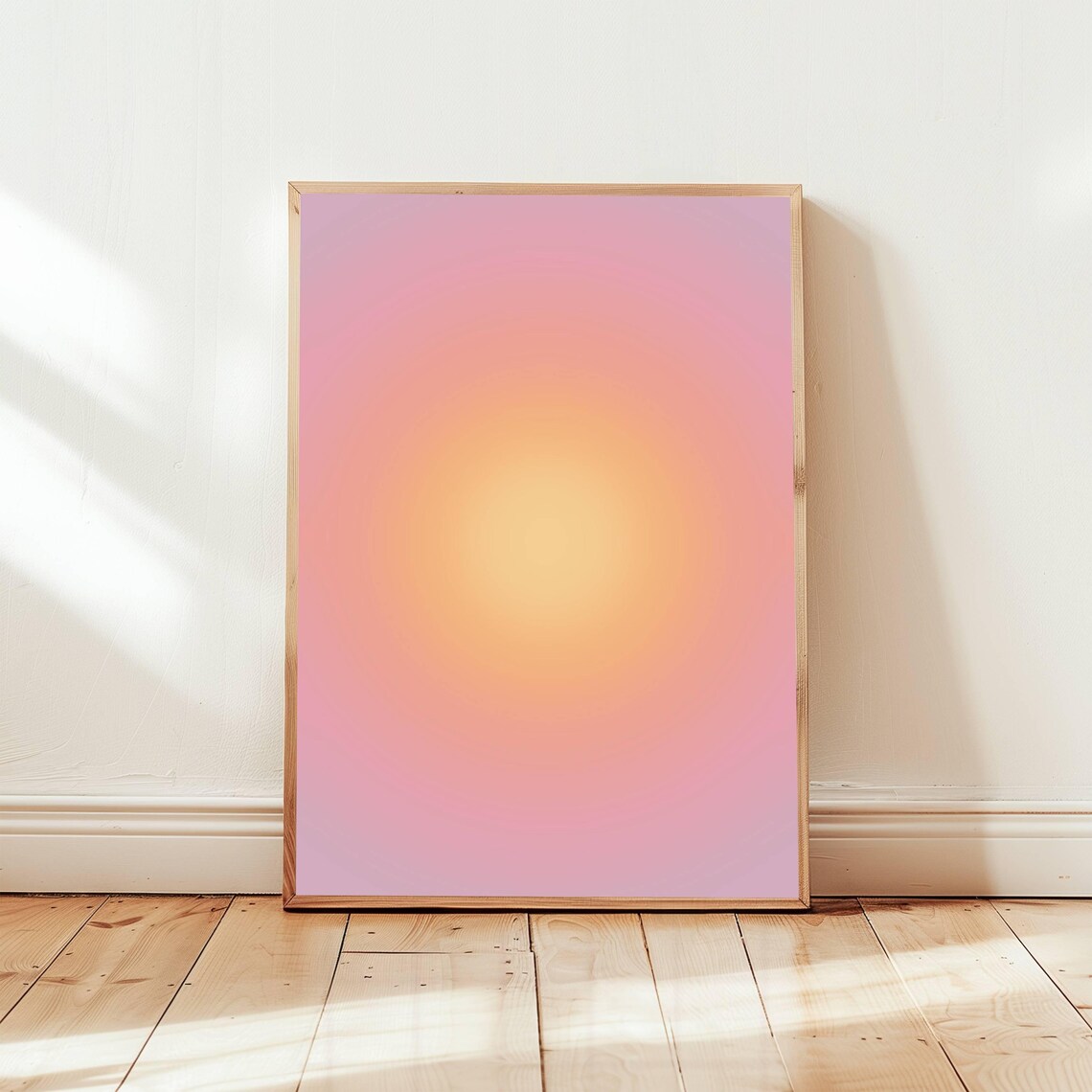 Aura Print No18 Pastel Pink and Orange Art Print