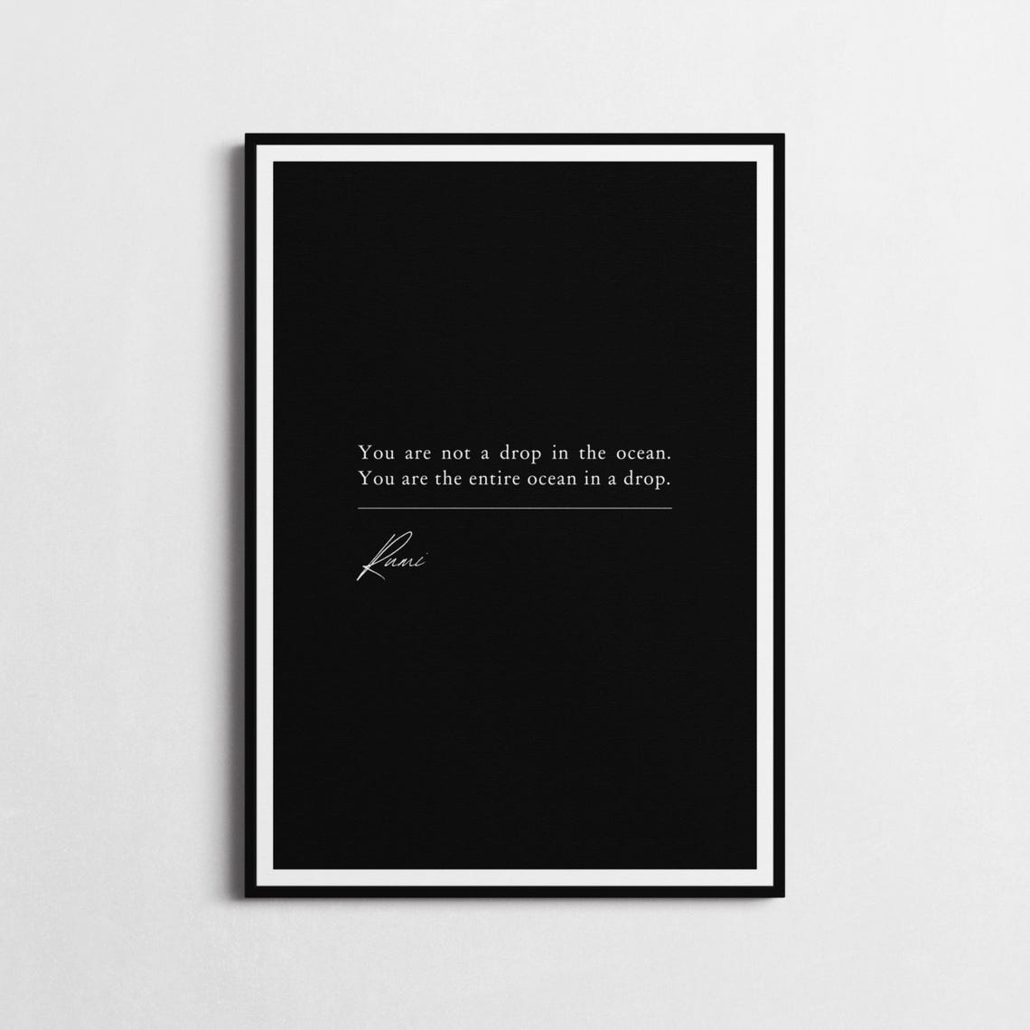 Rumi You Are Not A Drop In The Ocean Quote Poster Entire Ocean Drop - Image 2