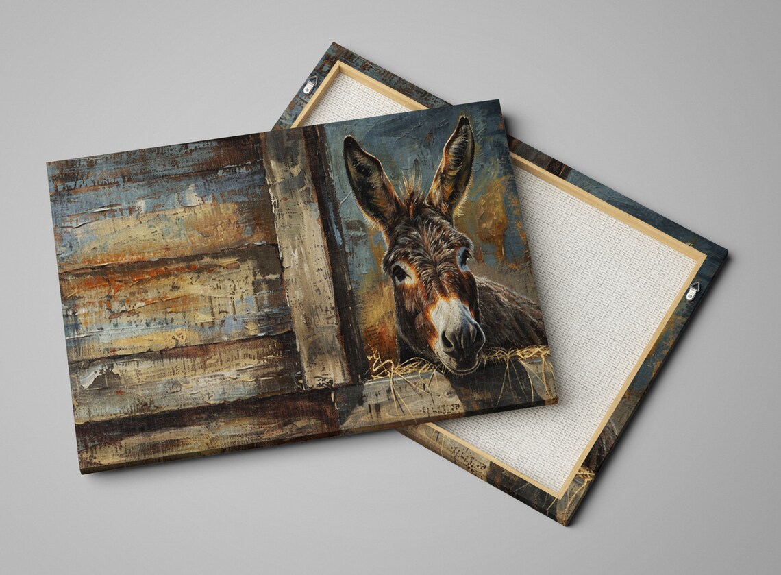 Rustic Texas Donkey, Lone Star Charm Art Print - Image 3