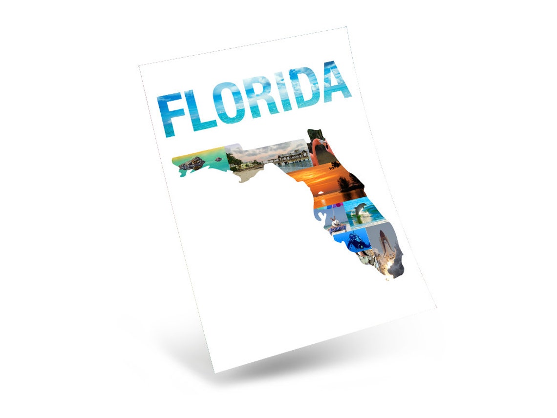 Florida State Map, Miami Life Decor - Image 2