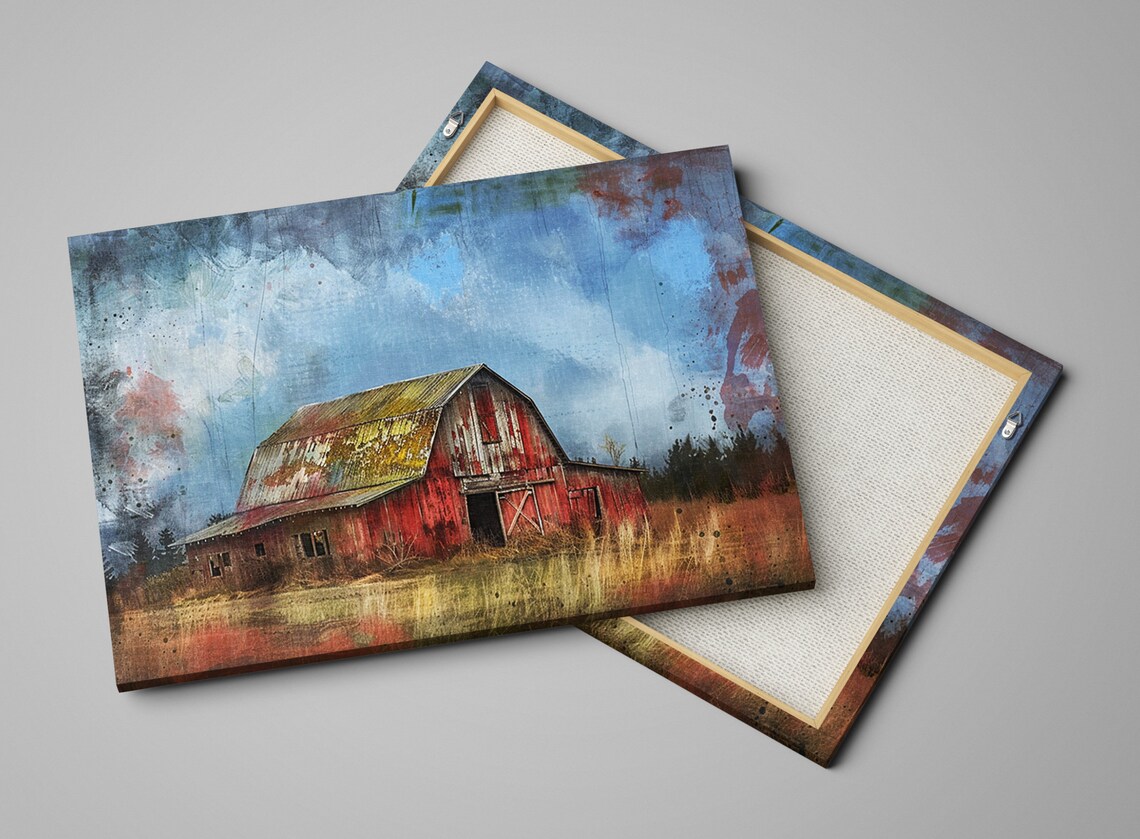 Minimal Farmhouse Barn Wall Art Print, Rustic Style - Image 4