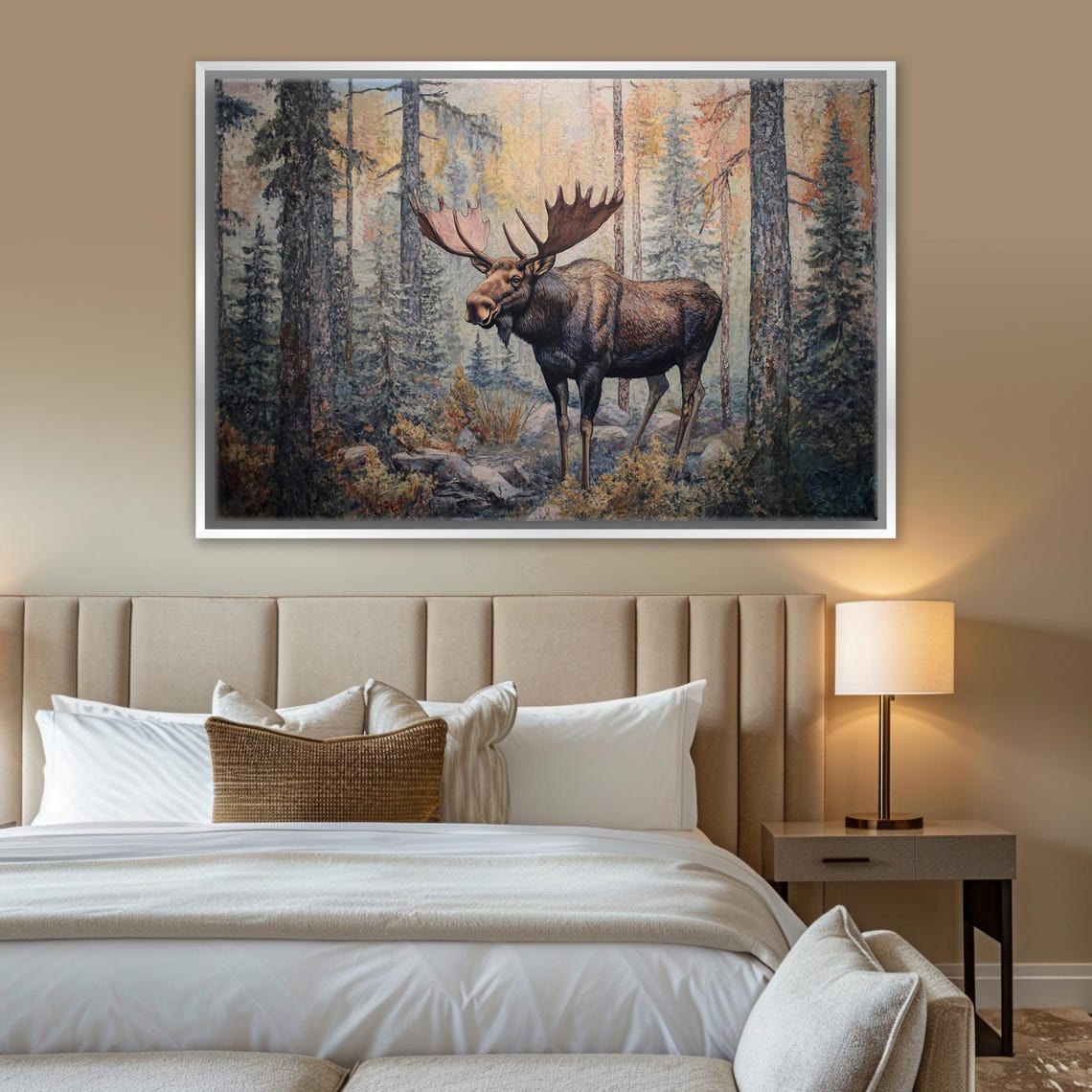 Majestic Moose Standing Forest Golden Light Wildlife Art Print - Image 5
