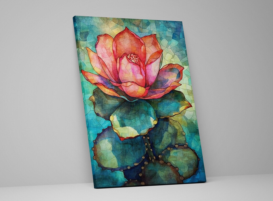 Mexican Cactus Bloom Watercolor Art Print, Southwest Decor - Image 5
