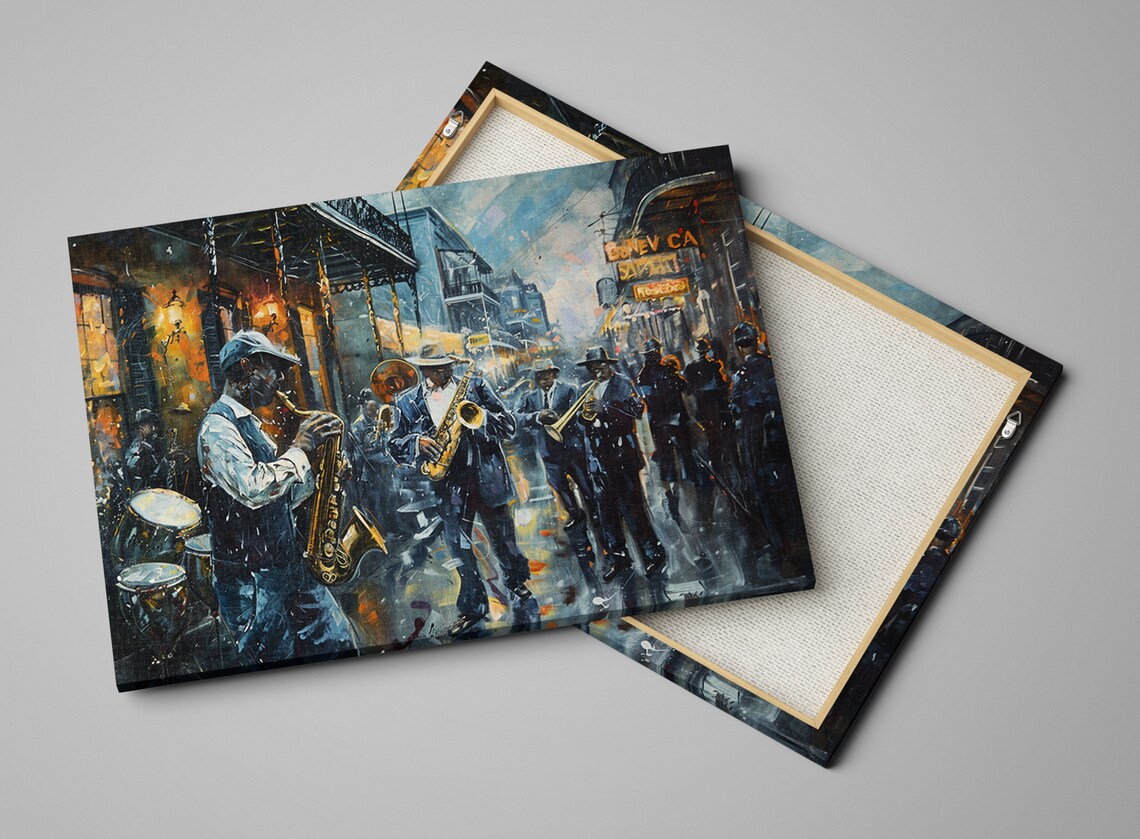 Jazz On Bourbon, New Orleans Street Band Art Print - Image 4