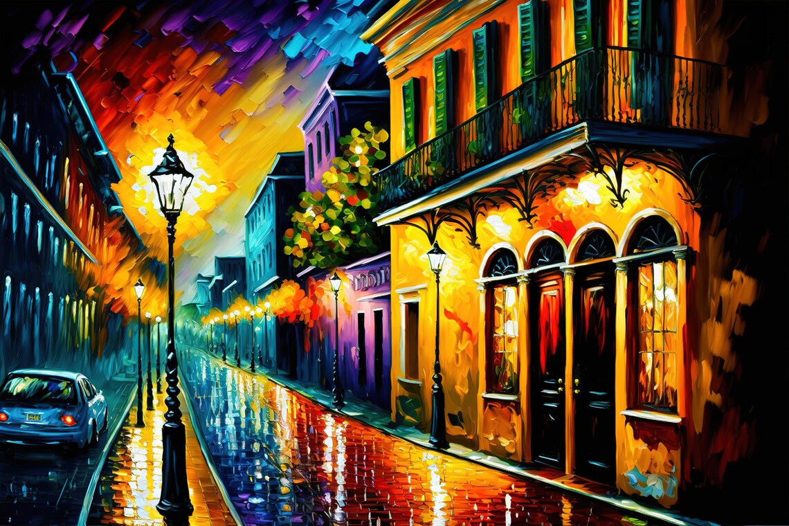 New Orleans French Quarter Bourbon Street Art Print - Image 5