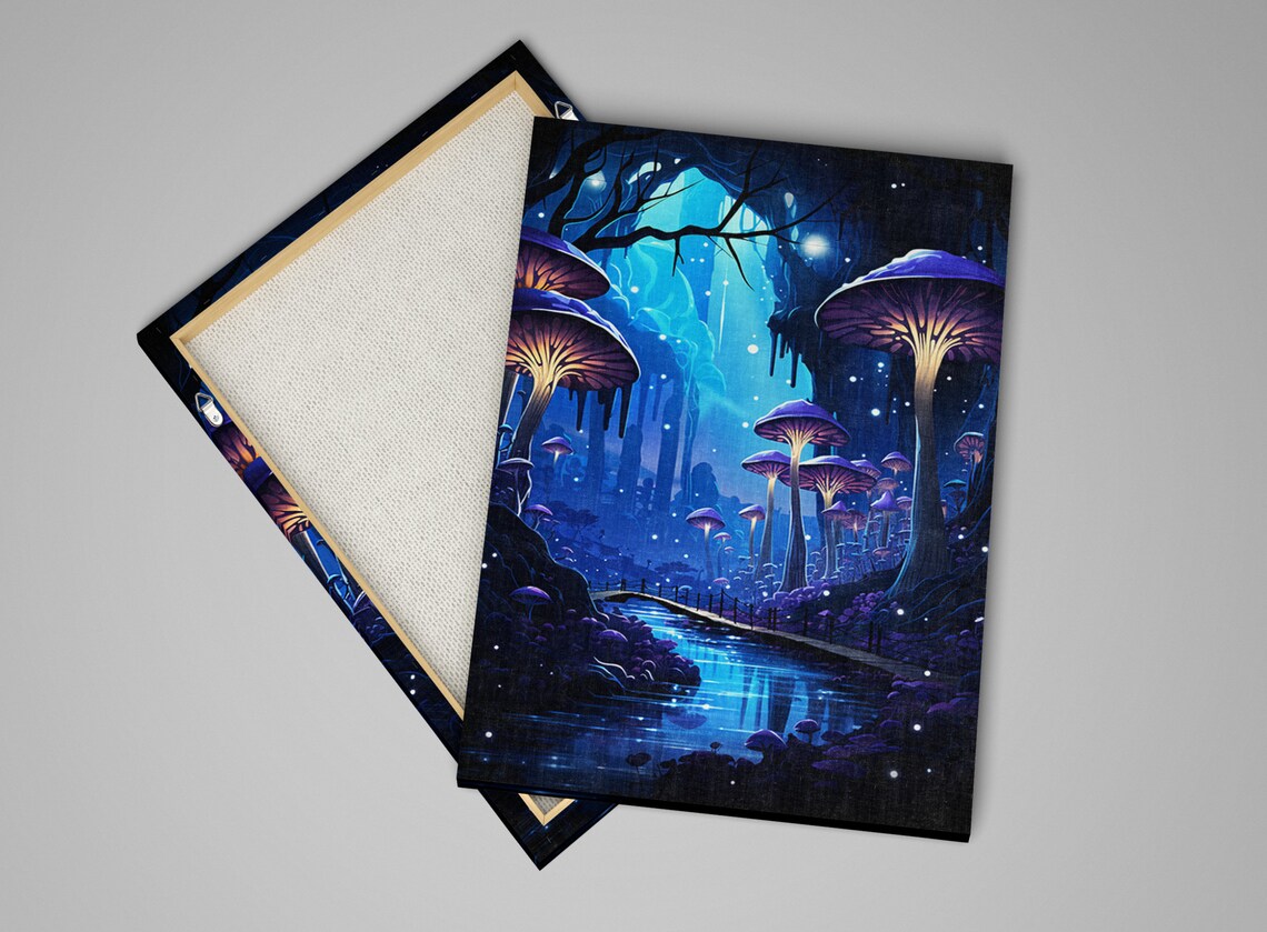 Into The Unknown Mystical Mushroom Forest, Art Print - Image 4