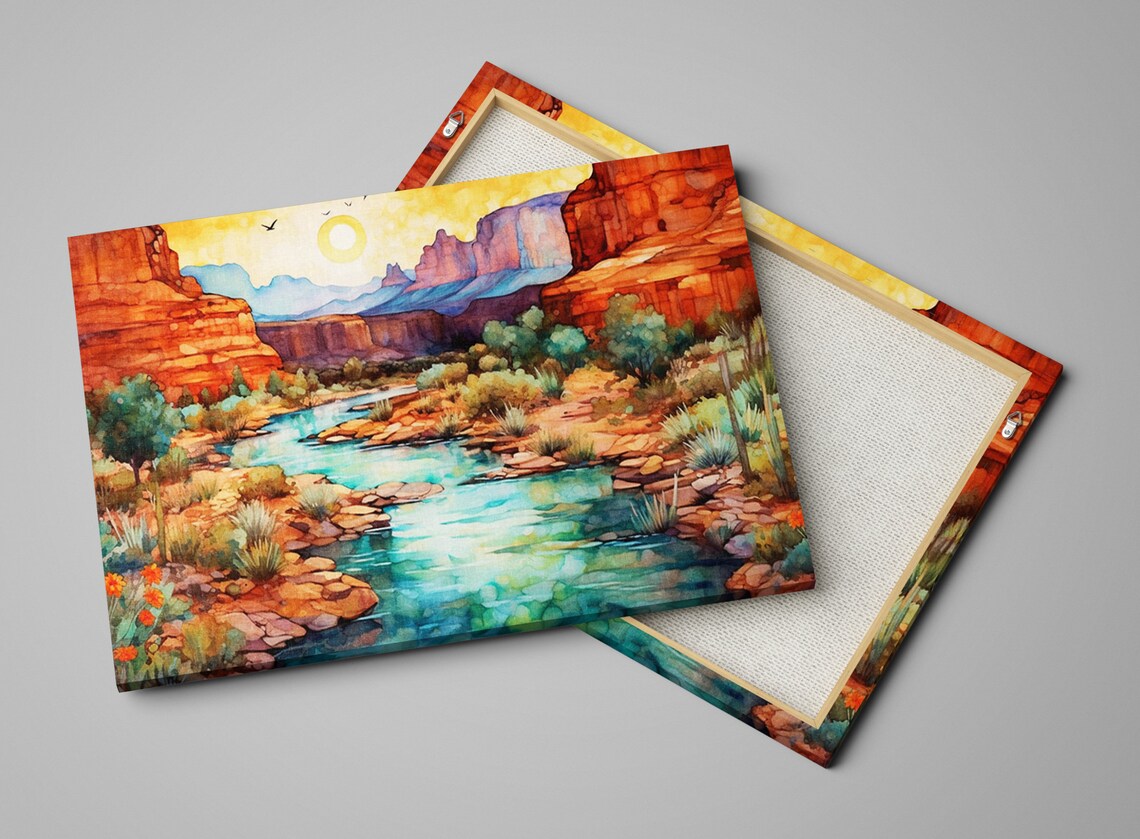 Arizona Sun and River Desert Canyon Art Print - Image 4