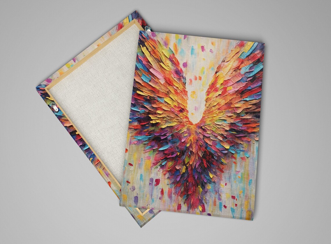 Angel Wings Celestial Art Print, Abstract Modern - Image 4