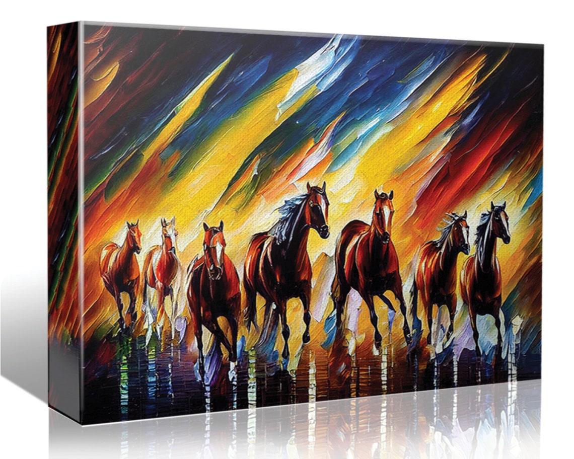 Wild Horses Running at Sunset Golden Light Dramatic Equine Poster - Image 5