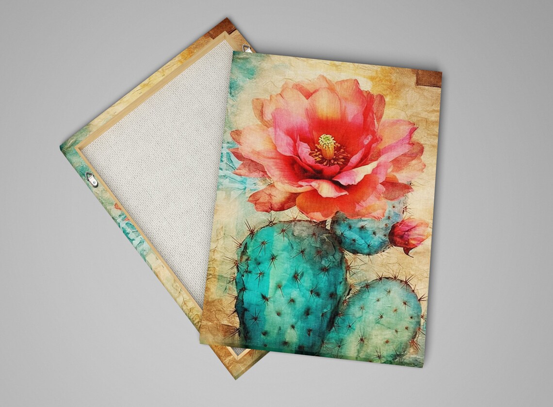 Rustic Pueblo Charm Mexican Desert Flower Art Print - Image 4