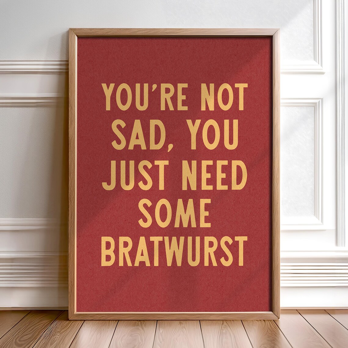 German Food Lover Kitchen Humor Art Print, Bar Decor
