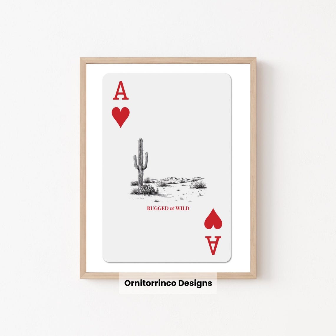 Desert Playing Card Print Vintage Western Wall Art Western Decor Western Landscape Poster Wall Art W142 - Image 2