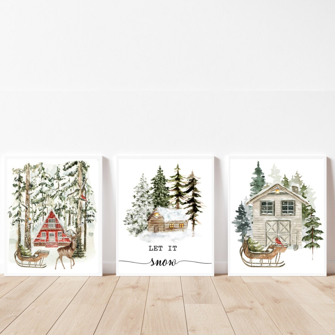 Winter Wonderland Vintage Winter Forest Art Print