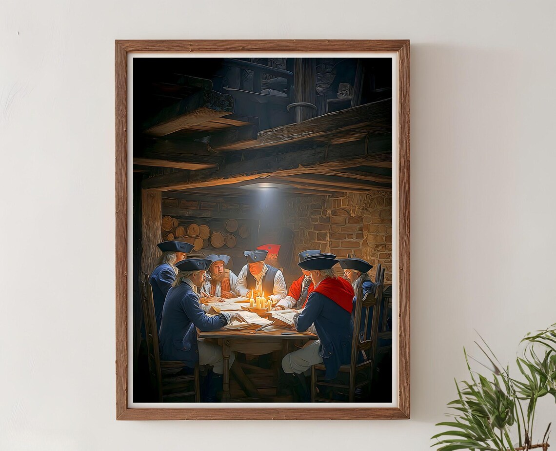 Sons of Liberty American Colonial Tavern Meeting Historic Art Poster