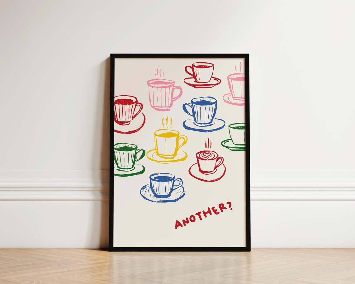 Coffee Print, Kitchen Decor Wall Art Print for Coffee Lovers