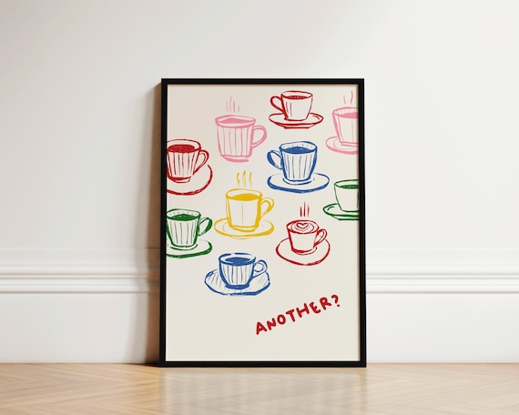 Coffee Print, Kitchen Decor Wall Art Print for Coffee Lovers