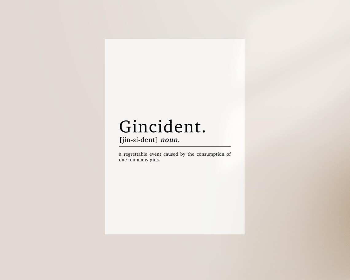 Gin Definition Funny Kitchen Poster, Kitchen Decor - Image 3