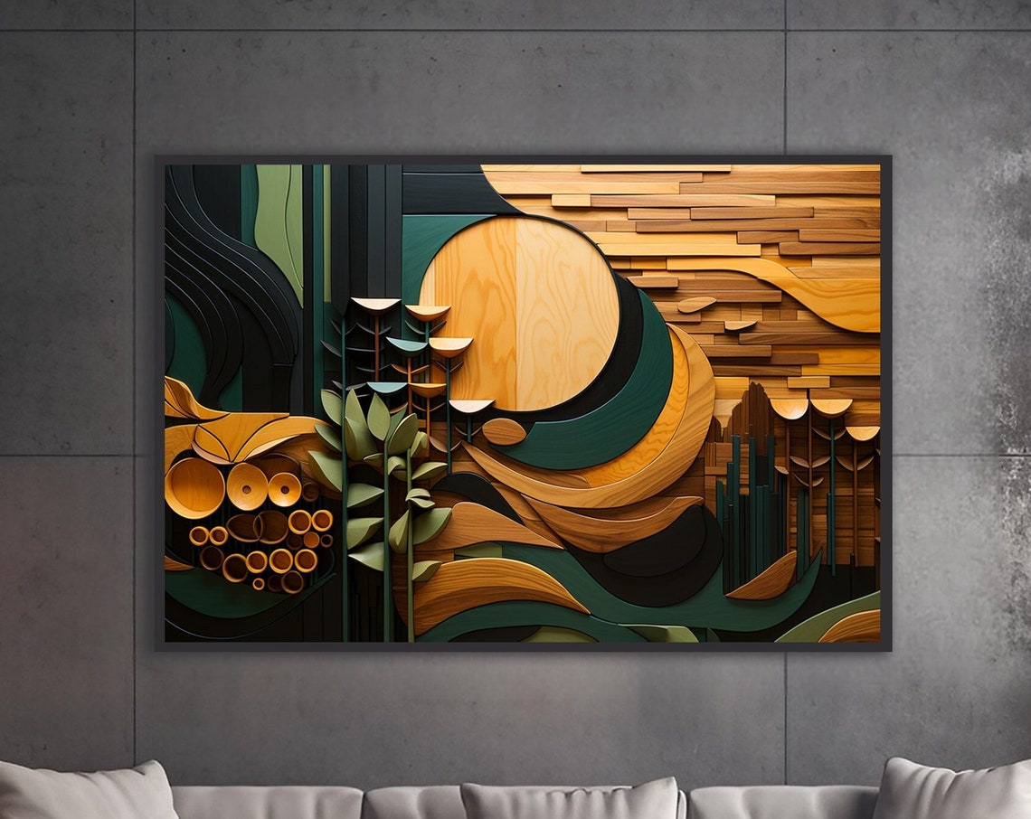 Abstract Wall Art Nature Inspired Print Bold Beautiful Wood Textures Poster Unique Home Decor Modern Art Home Office Statement Piece - Image 4