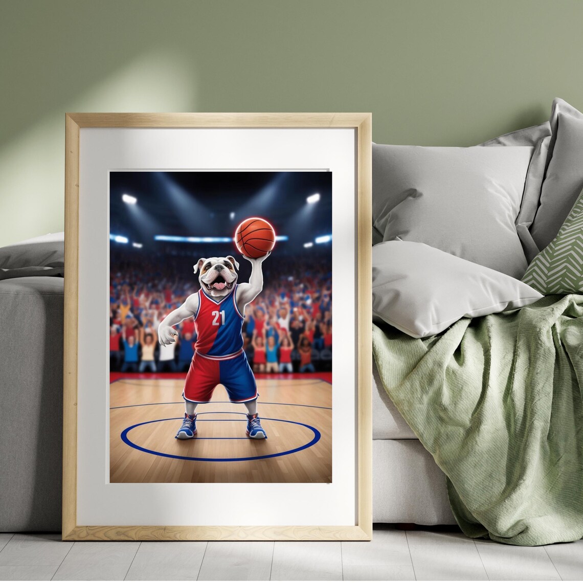 Basketball Playoff Bulldog Poster Print, Sports Season - Image 4