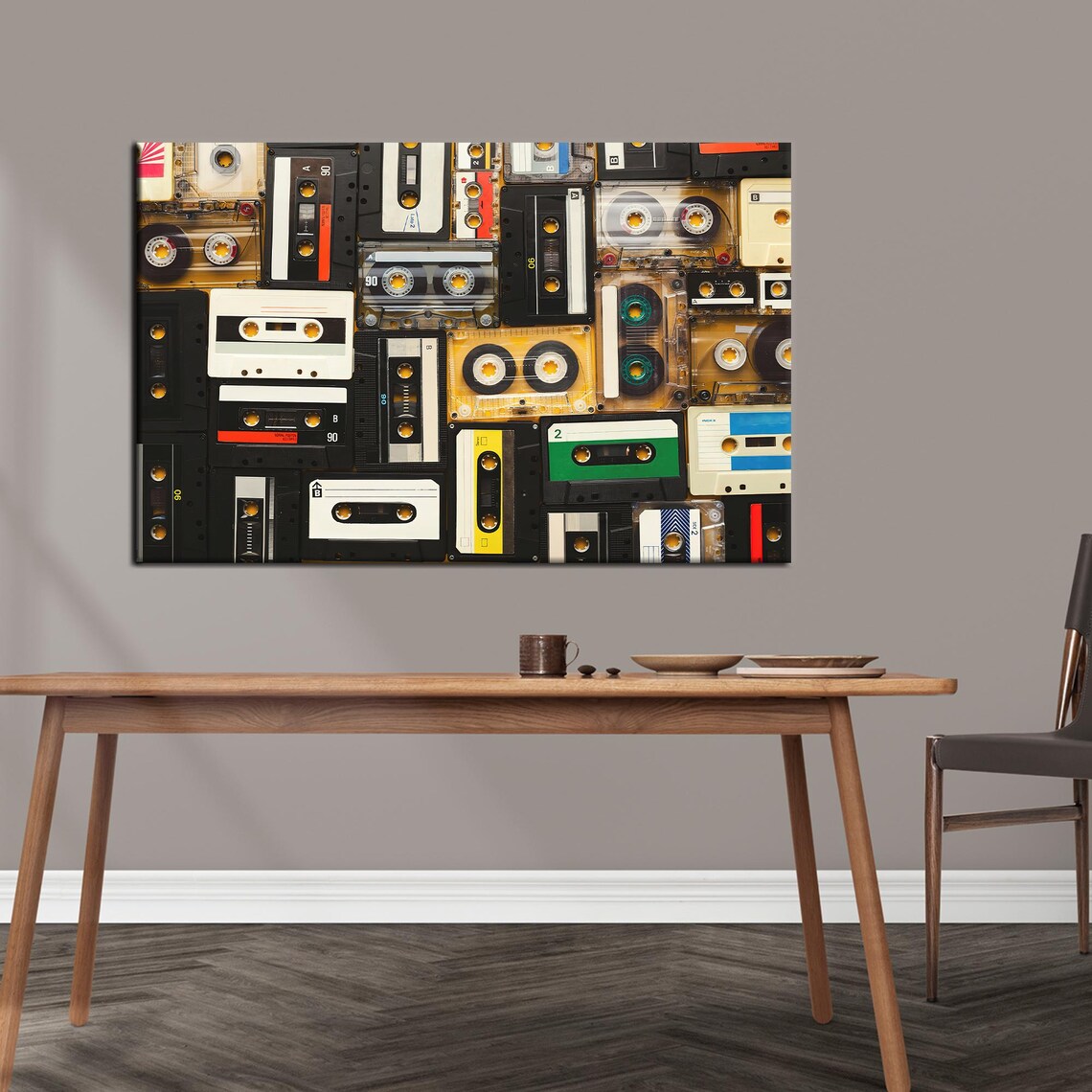 Retro Cassette Tape Vintage Music Room Art Print