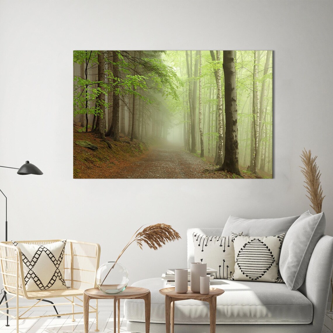 3D Forest Modern Landscape Art Print